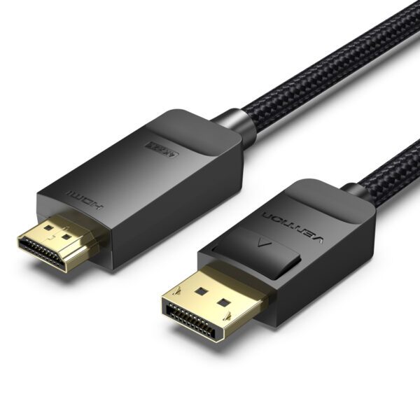 Resmi Vention Kabel DisplayPort to HDMI 4K 60Hz Converter DP Display Port Braided Konverter Cable Ma