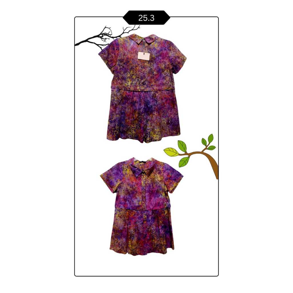 #V.25.3 BLOUSE BATIK KATUN JUMBO SIZE #KEMEJA BATIK WANITA JUMBO #ATASAN WANITA #blouse batik#batik 