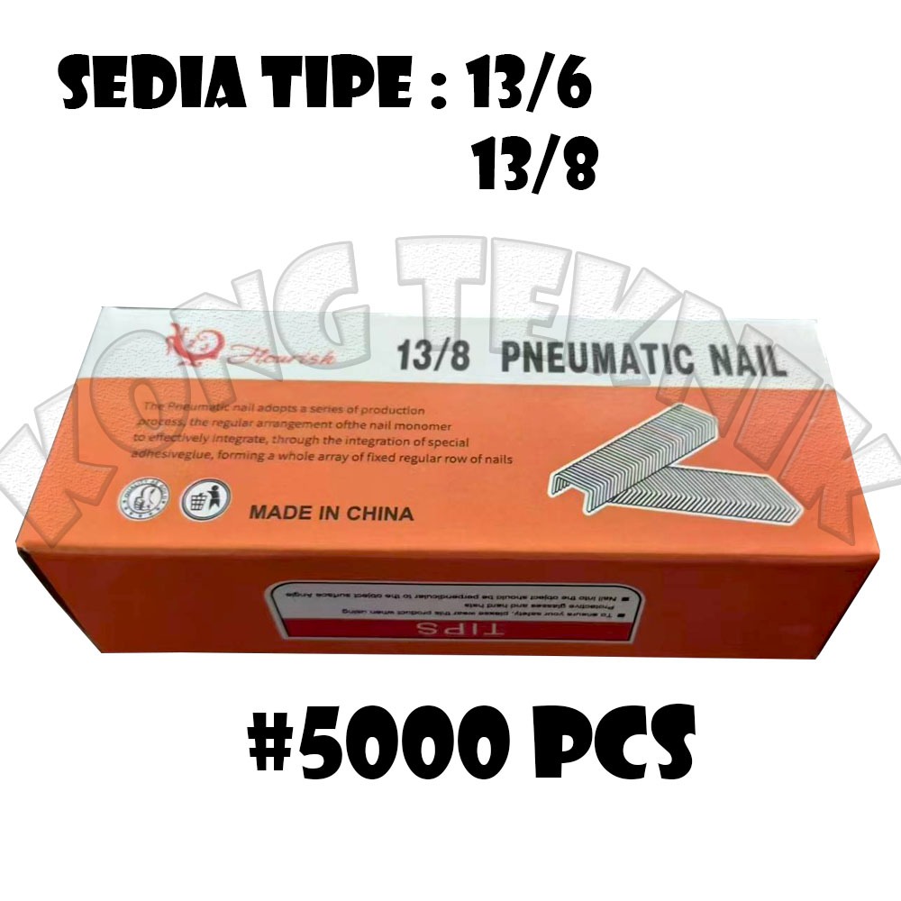 

Paku Tembak Manual / Isi Stapler Tembak / Isi Steples gun tacker 13/6 dan 13/8 - FLOURISH