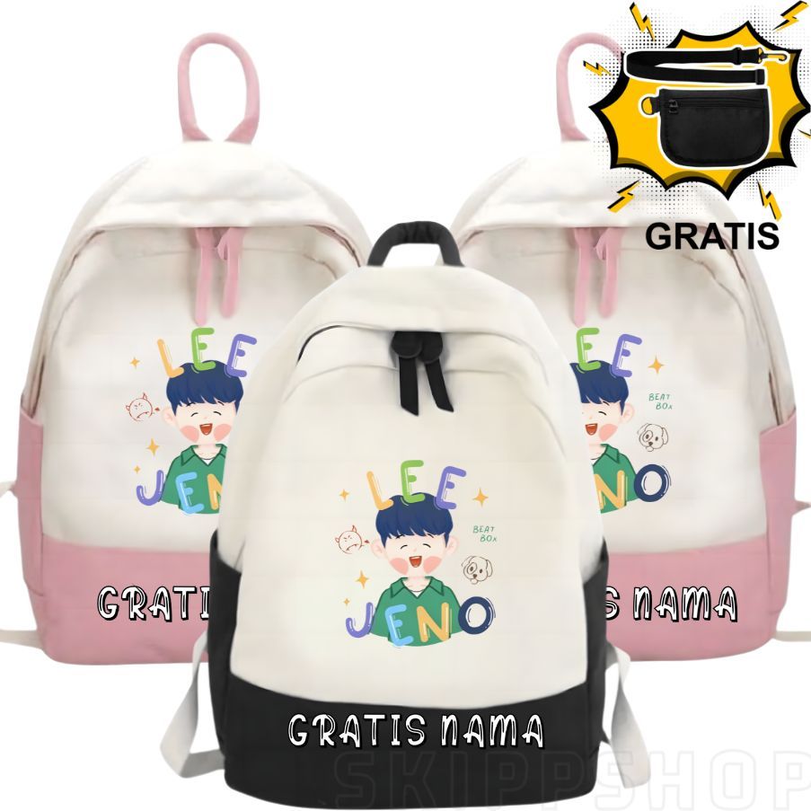 Tas Ransel Nct Dream Sekolah Anak Laki Perempuan Tas Ransel Jeno Korea Nct Dream Lucu FREE NAMA