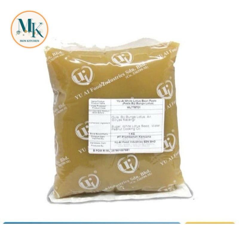 

YU AI paste White Lotus / Pasta Filling Mung Bean 1 Kg / Filling Mooncake , Roti
