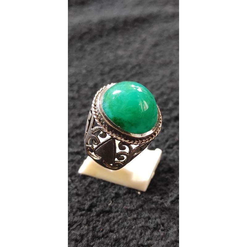 batu akik bacan ring perak mumbul