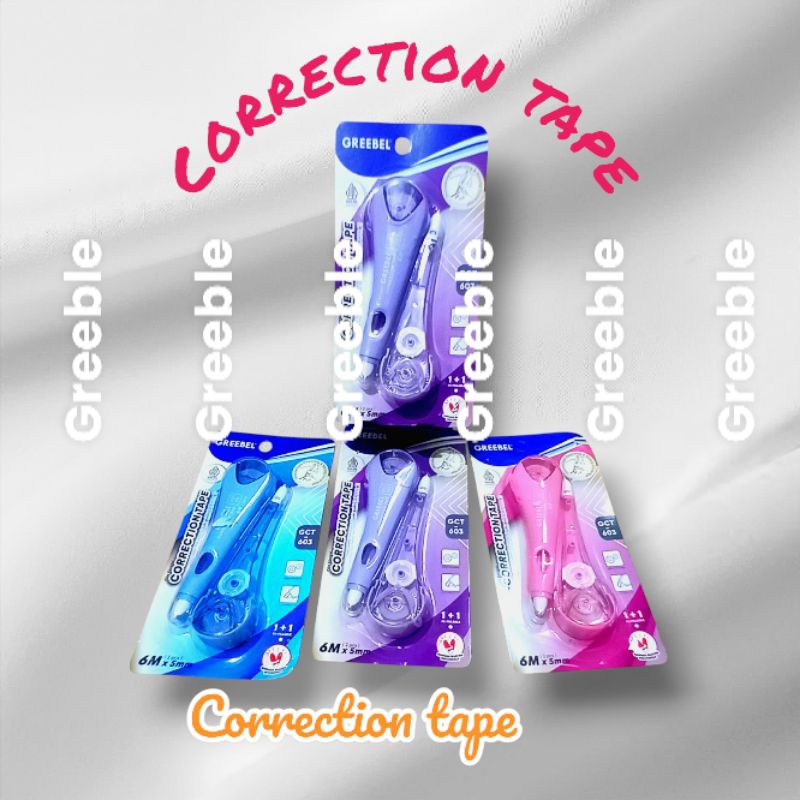 

correction tape(GREEBEL)6Mx5mm/ double refil.GCT-603/pcs