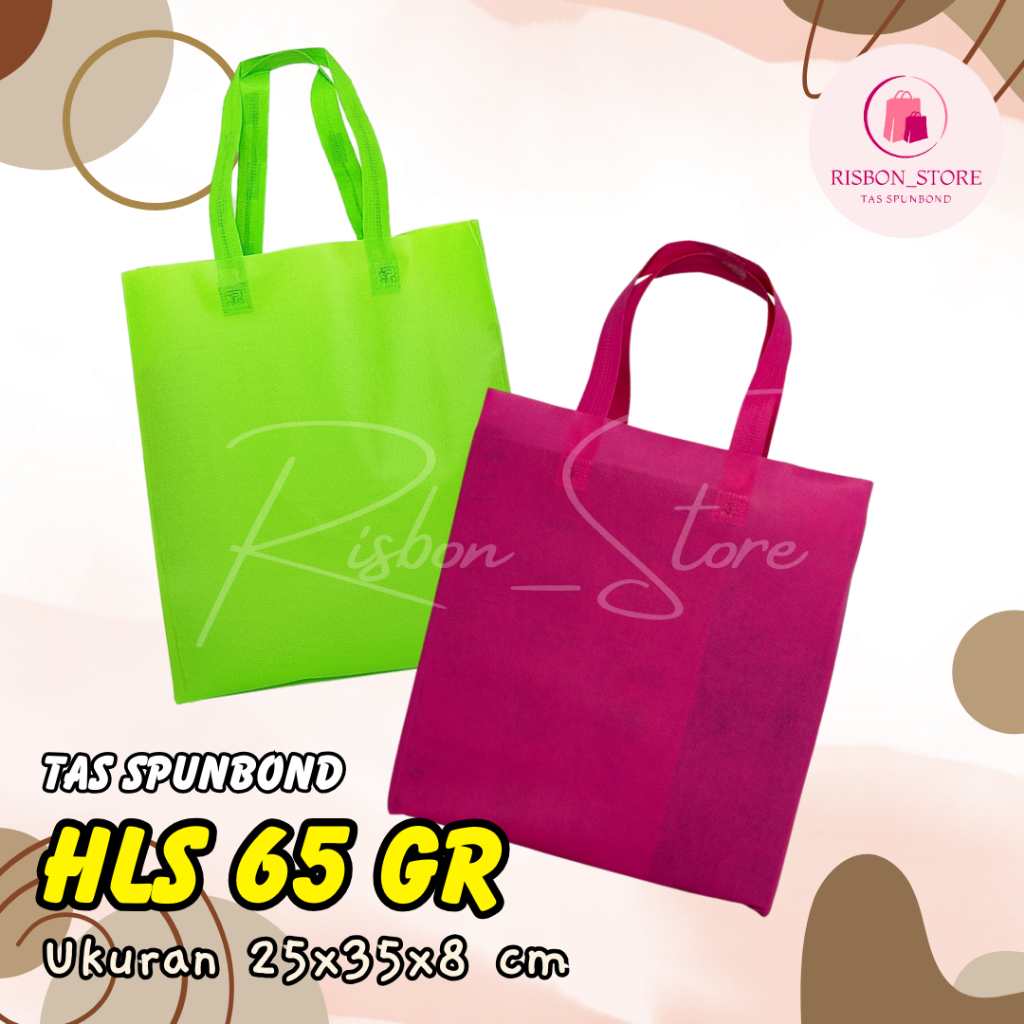 

TAS SPUNBOND HANDLE LIPAT SAMPING (HLS) 25X35X8 CM 65GR POLOS UNTUK TAS SOUVENIR, SYUKURAN, MENGENANG, PROMOSI, BANSOS,DLL