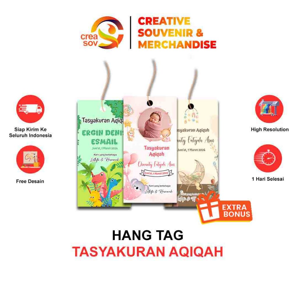 

Creasov - Hang Tag Aqiqah Label Aqiqah Merek Handstag Tag Aqiqah Hangtag Aqiqah Free Desain Custom