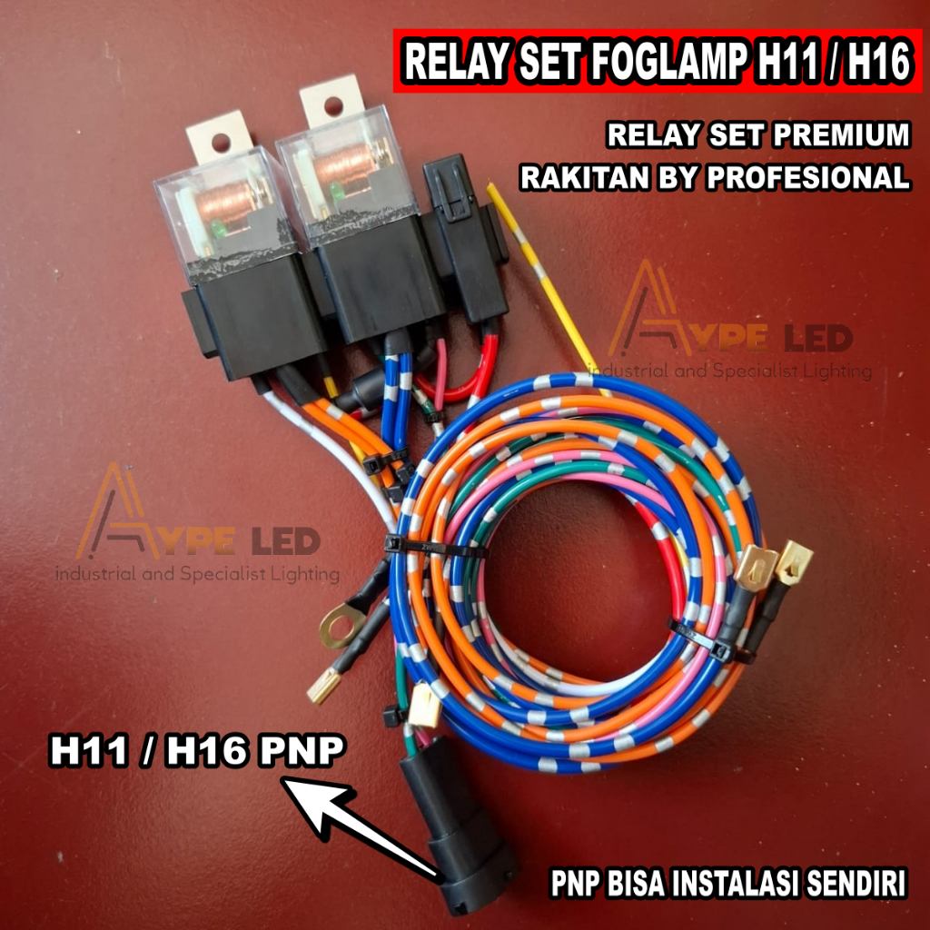 RELAY SET PREMIUM ANTI DELAY BILED FOGLAMP SEMUA TIPE FOGLAMP BISA PAKAI SOCKET H11 PNP