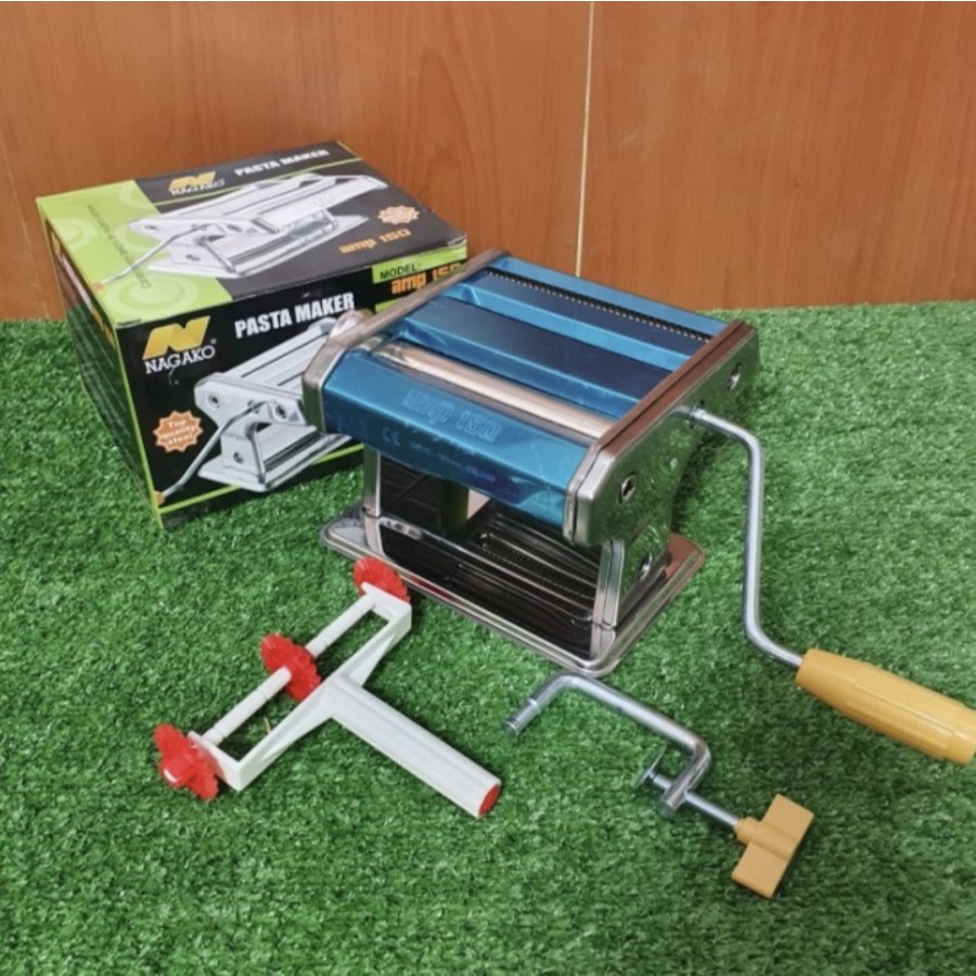 Nagako Pasta Maker AMP150 - Alat Gilingan Mie Manual dengan 9 Tingkat Ketebalan