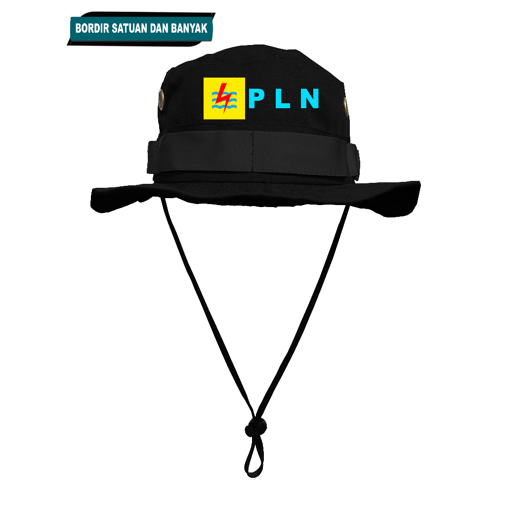 Topi Rimba Bordir PLN Bordir Komputer Premium Grosirsweterbandung