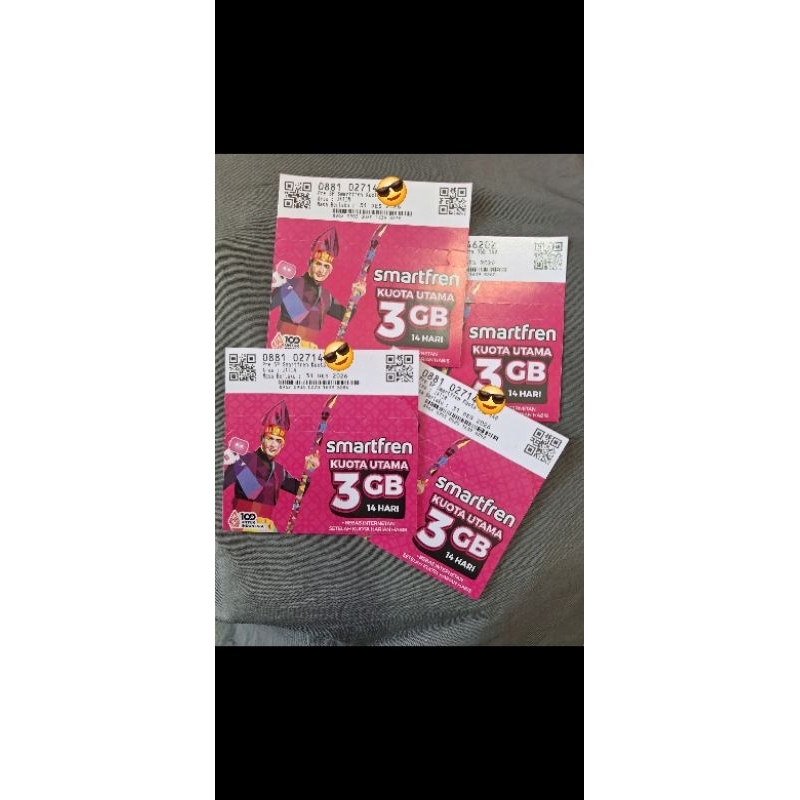 KARTU SMARTFREN/KUOTA SMARTFREN 3 GB NONSTOP UNLIMITIED CHAT