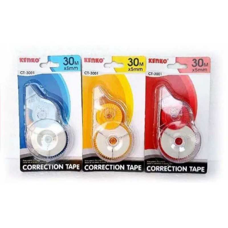

Kenko Correction tape + KK CT 3001/Tipe-Ex Kertas roll 30M x 5MM