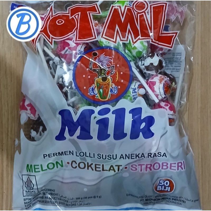 

PERMEN LOLIPOP HOTMIL MILK ISI 50 PCS