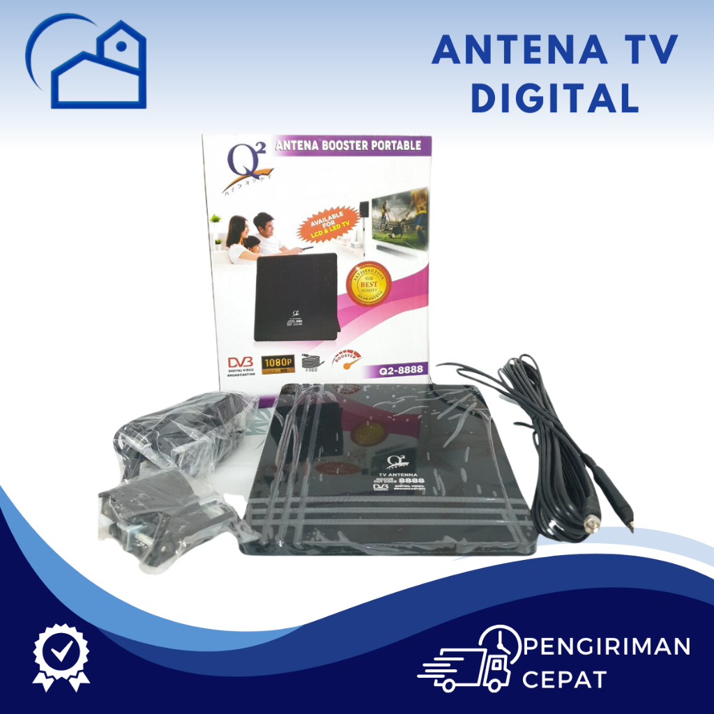 Antena TV Booster Portable Indoor Outdoor Penjernih Booster Antena TV Booster Indoor Outdoor