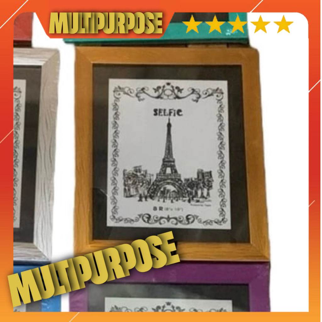 Frame selfie A4 Bingkai Foto Ukuran A4 Emas Hitam