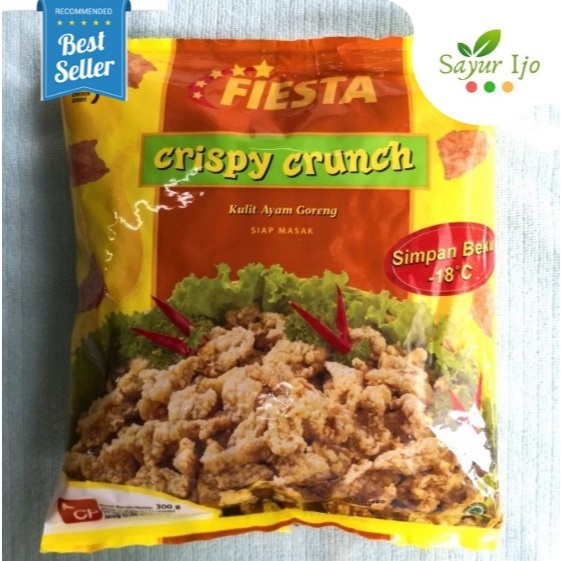 

FIESTA Crispy Crunch Chicken Skin 300 Gram / Pack Fresh Frozen Kulit Ayam Goreng Krispi Cemilan Instant HALAL