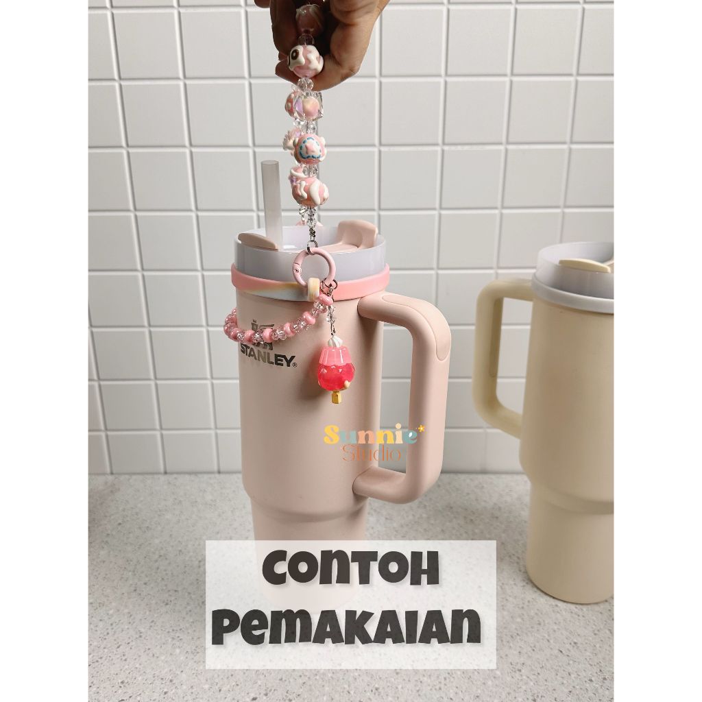 SUNNIE Gantungan Botol tumbler bahan karet silicone untuk tali strap tumbler