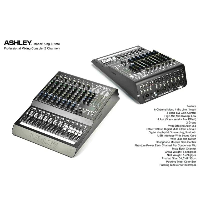 Mixer Ashley King-8 Note (8 Channel)