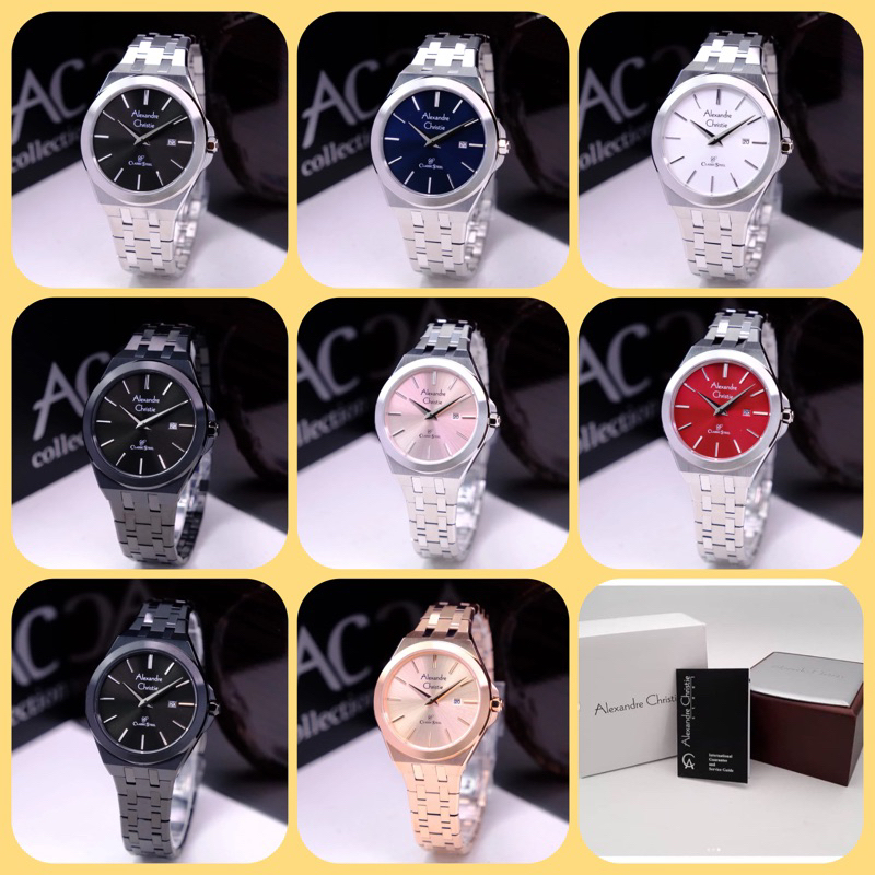 JAM TANGAN PRIA WANITA ALEXANDRE CHRISTIE AC 8700 MD / AC 8700 LD / AC 8700 / 8700 ORIGINAL STAINLES