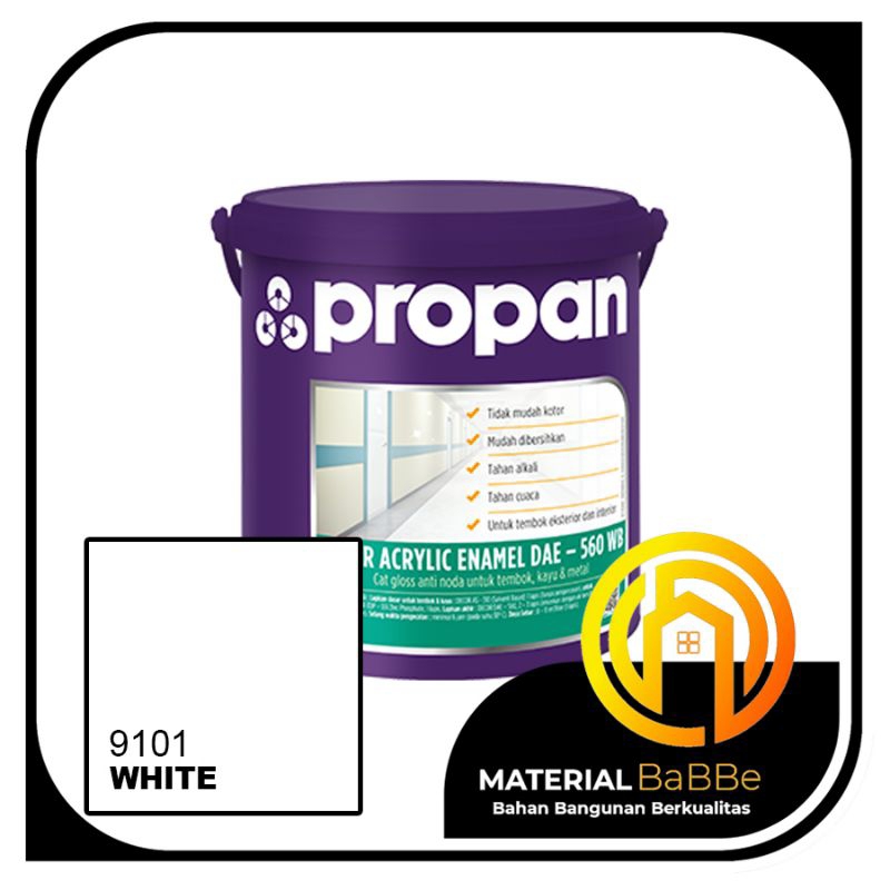 Propan Decor Acrylic Enamel 9101 White 2,5 Liter | Cat Dinding Dalam dan Luar