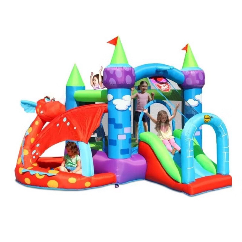 SUPER JUMBO 8in1 ISTANA BALON BOUNCY INFLATABLE POMPA ELEKTRIK CASTLE JUNGLE PEROSOTAN SLIDE KOLAM M