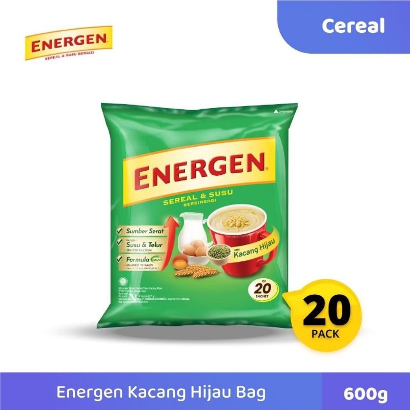 

Energen Bag Kacang Hijau 600gram 20s