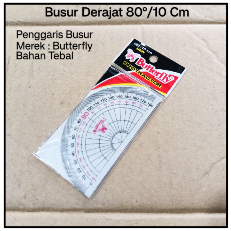 

1 Pcs Penggaris Busur Butterfly 180 Derajat