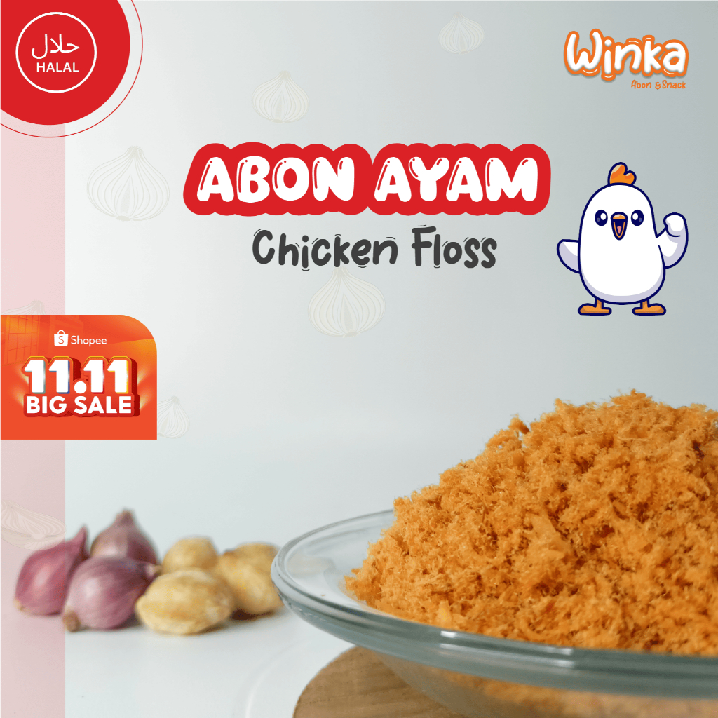 

WINKA ABON & SNACK - Abon Ayam Asli Varian Original Tanpa Pengawet/MSG 100g Camilan Sehat Anak