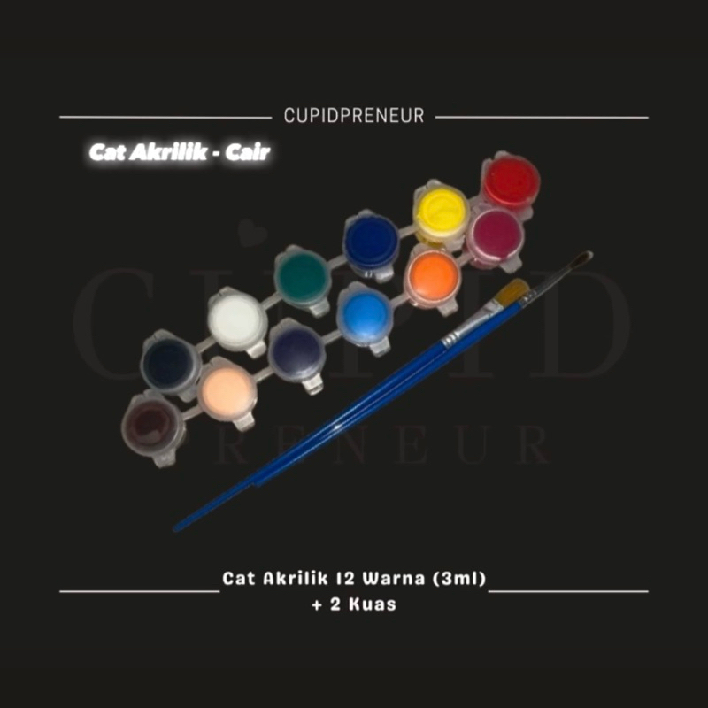 

Cat Akrilik 12 Warna + 2 Kuas