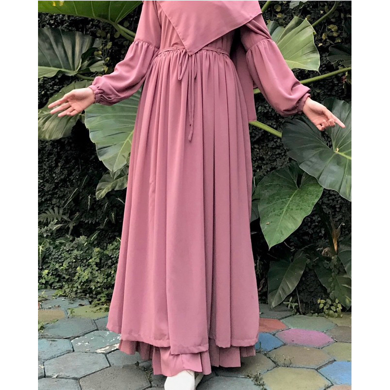 Humaira Dress by Asyalia.id Sage | Gamis Lebaran | Prelove