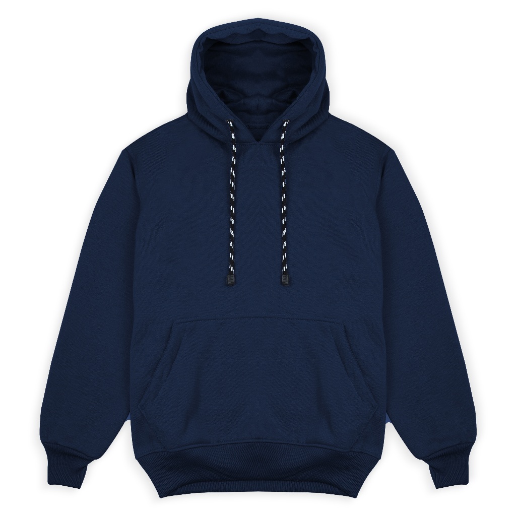 BestPromo Quadrant Hoodie Pria Hitam Polos Original