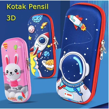 

UNIONATK TEMPAT PENSIL KOTAK PENSIL GAMBAR 3D ANAK KANVAS Random