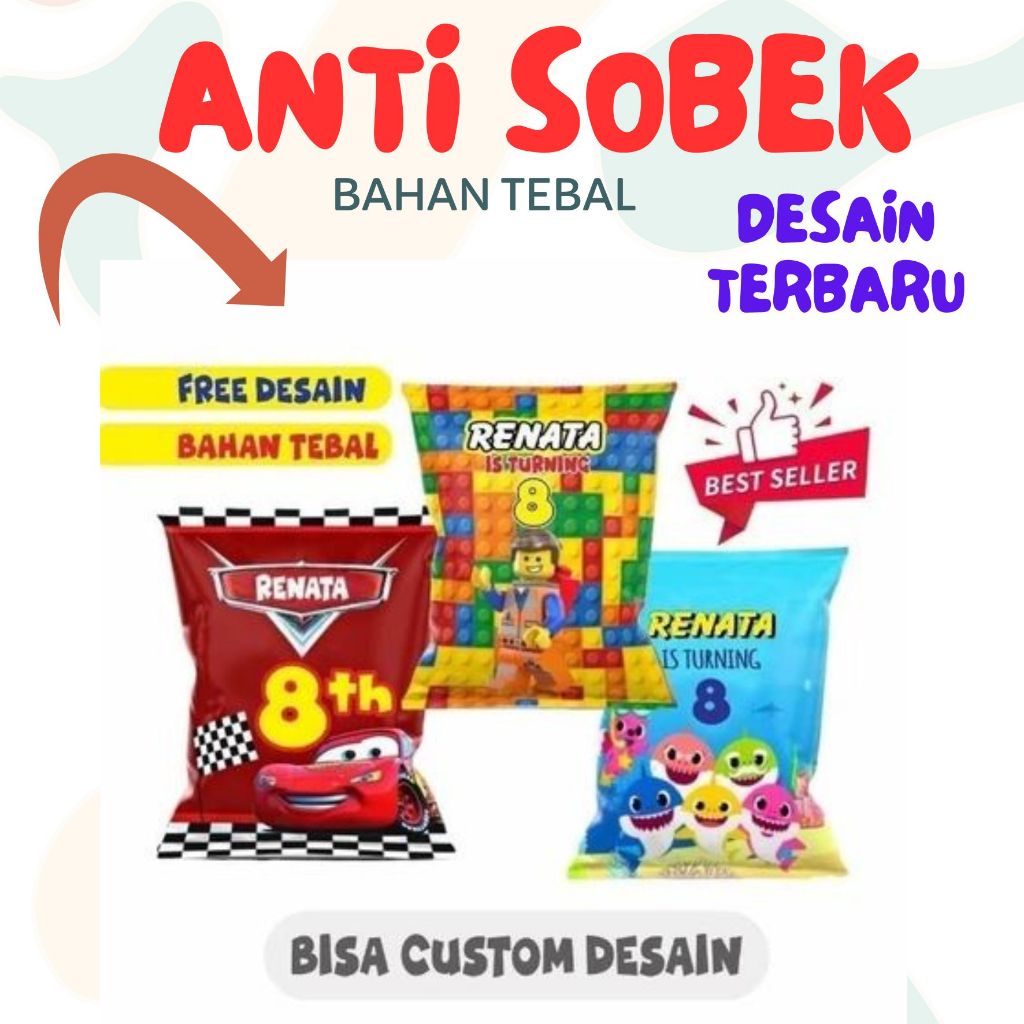 

kantong snack ulang tahun terbaru | Pouch | kantong snack ulang tahun | snack jumbo ulang tahun
