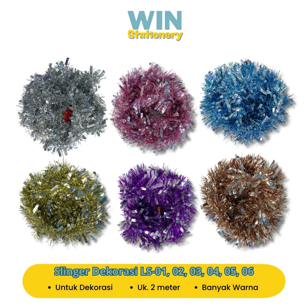 Slinger Rumbai Pesta, Natal, Ulang Tahun 2 Meter