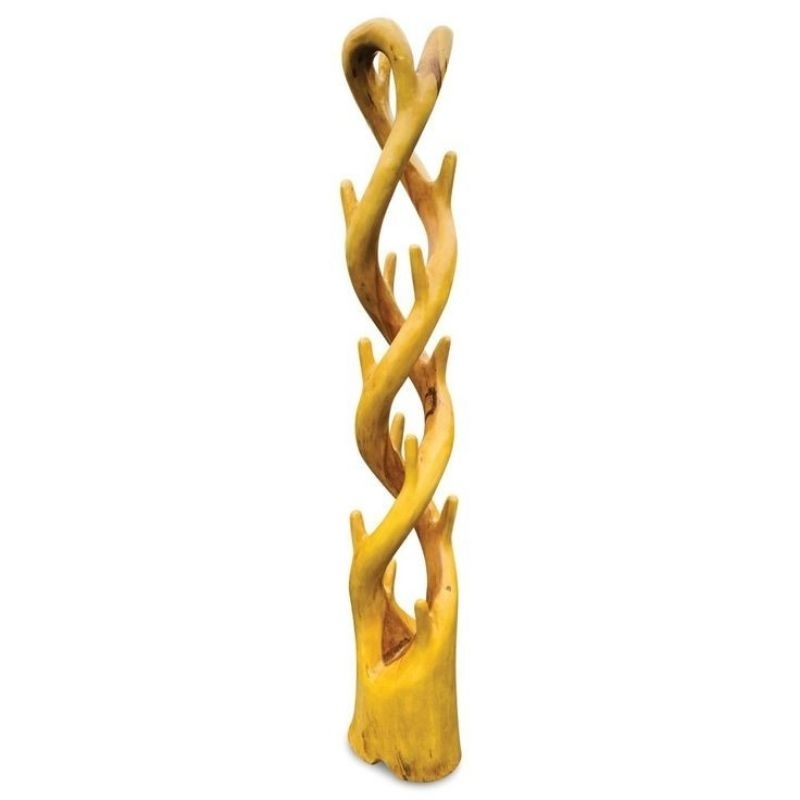 Standing Hanger Tree Tempat Topi Jas Kayu Suar