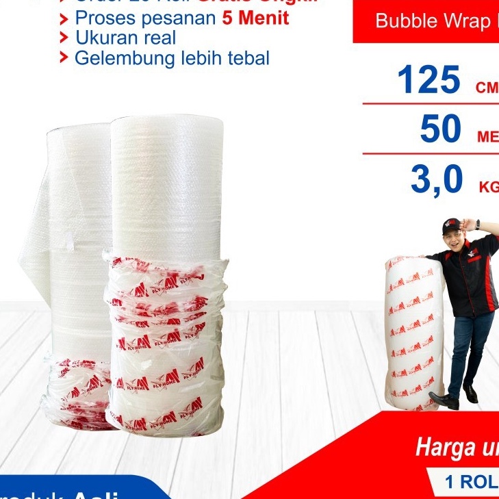 

KF7 FLYHOME Bubble wrap putih 3kg 1 roll bubblewrap 125x5meter Instan