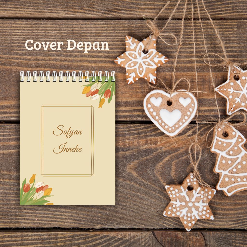 

Custom Notebook Mini A7 Souvenir Pernikahan Peach Cover