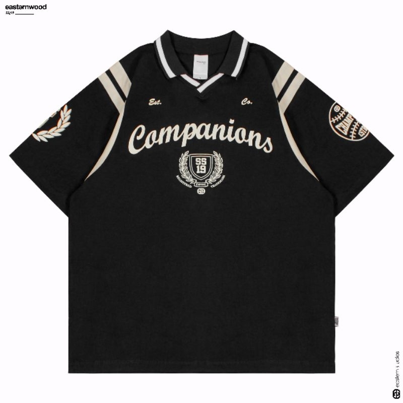 POI Easternwood Rugby Shirt Polo Shirt Oversize Unisex Black