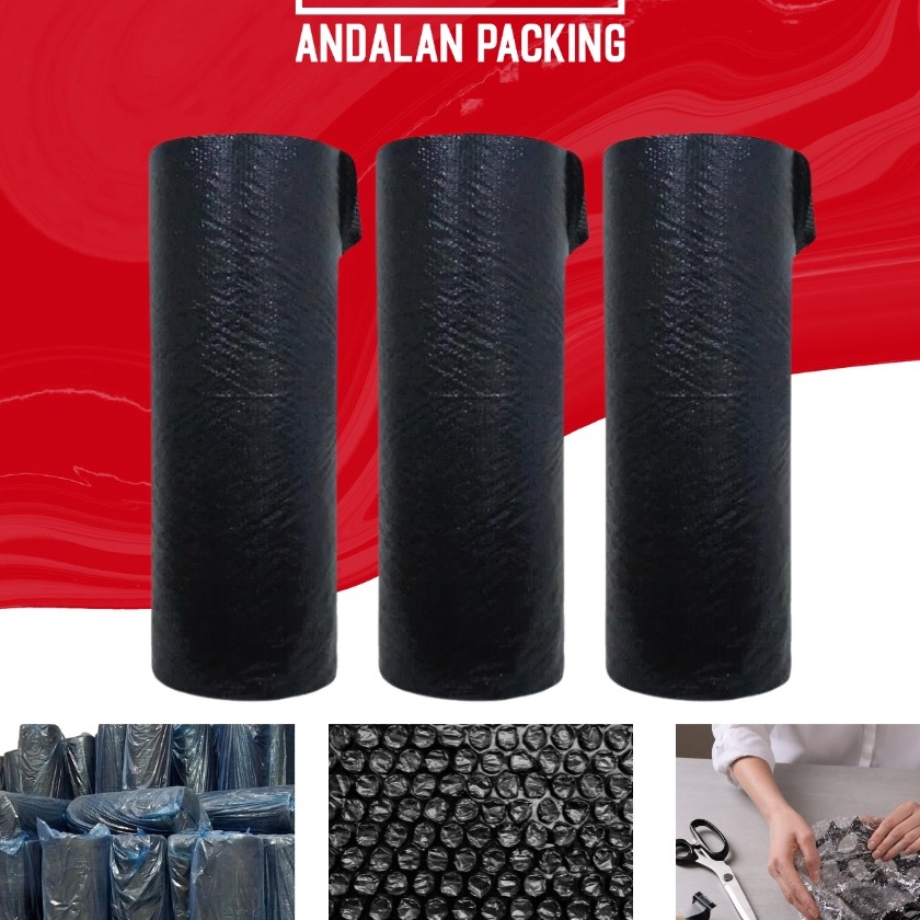 

Terbaik Bubble Wrap Hitam Tebal 3kg 125cm x 5meter Khusus Instan