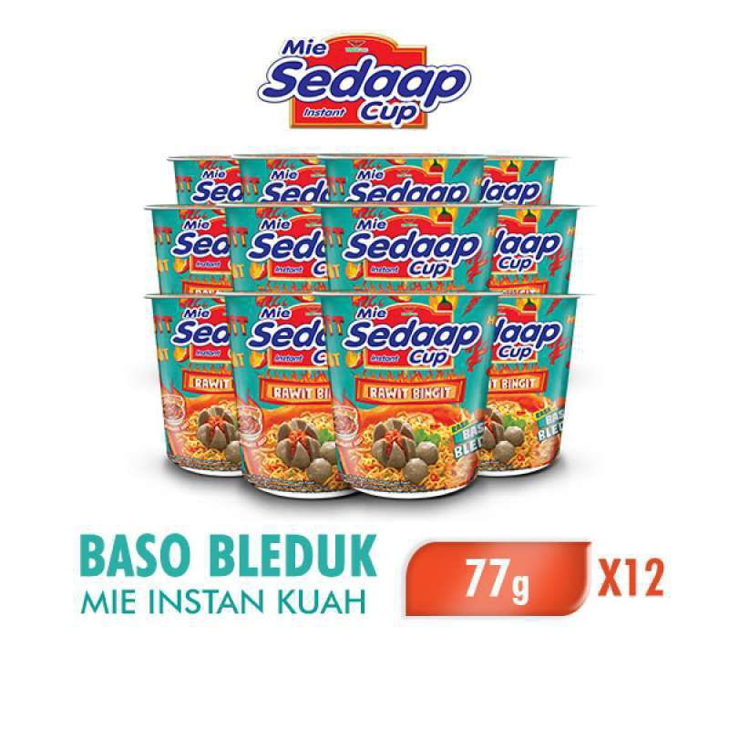 

Sedaap Mie Instan Cup Baso Bleduk 77 g [12 Pcs]