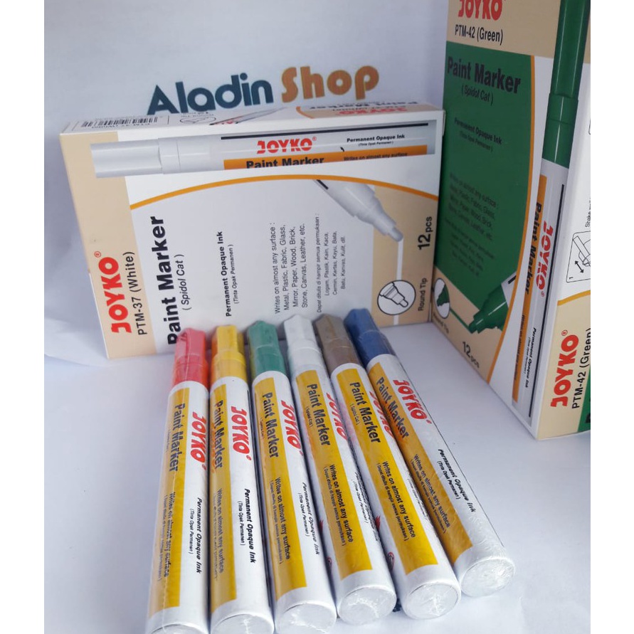 

FASH SALE Sepidol Spidol Paint Permanent Marker Cat kuning Biru Putih Hijau Biru Emas Yellow Blue White
