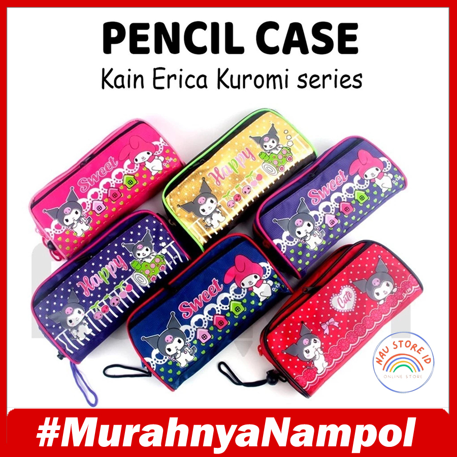 

Tempat Pensil Resleting Kuromi / Kotak Pensil Kulit Kuromi/ Tempat pensil Erica 2159/ D136