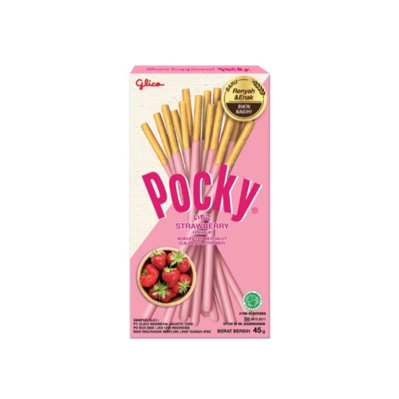 

POCKY BISKUIT STIK STRAWBERRY/ COKELAT 45GR