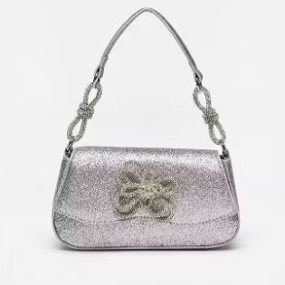 Max Fashion Embellished Glitter Texture Shoulder Bag With Handle