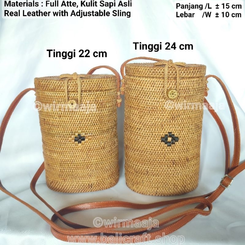 Tas Rotan Full Atte Wadah Genta Mangku