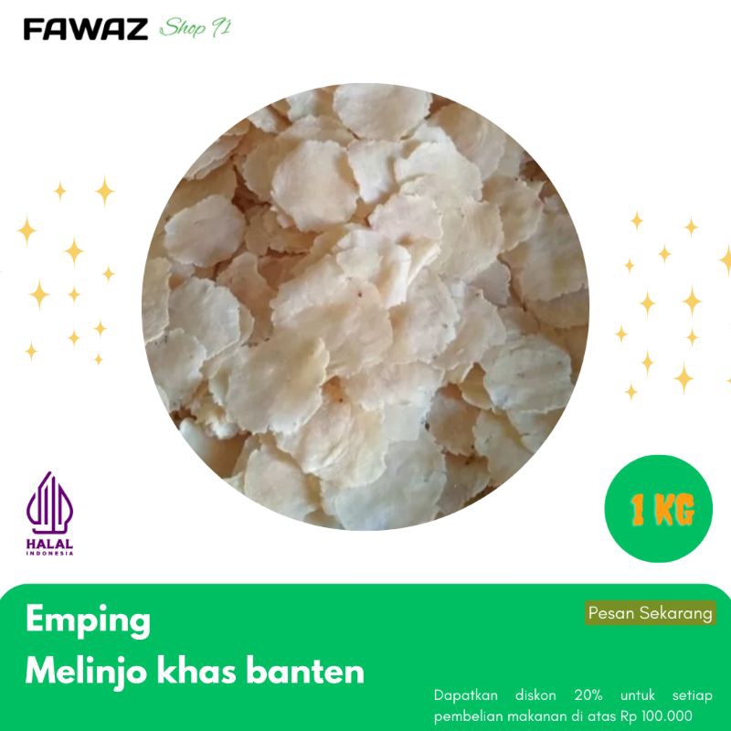 

(PROMO )EMPING MELINJO KHAS MENES BANTEN 1KG