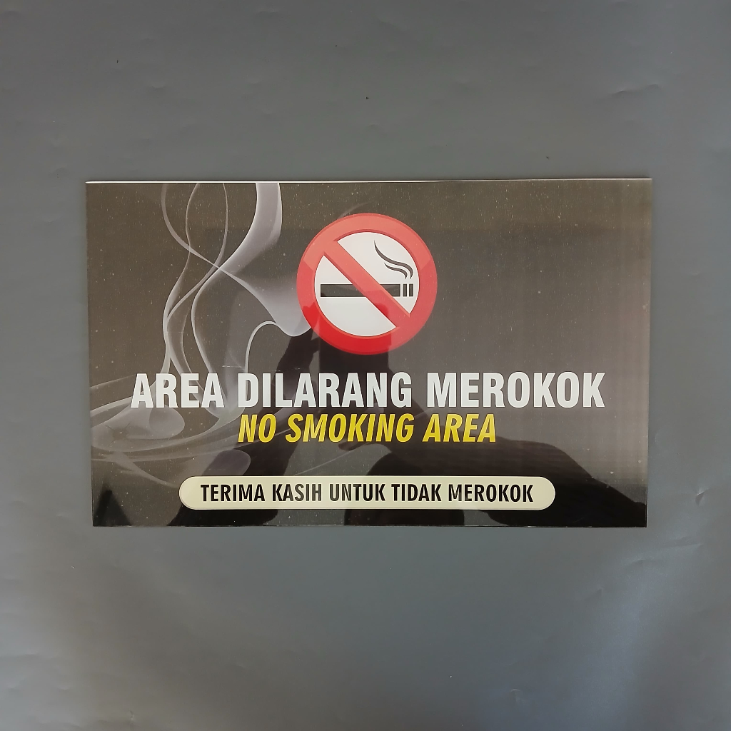 Akrilik Larangan Merokok | Area Dilarangan Merokok | Larangan Merokok Versi Akrilik Tempel