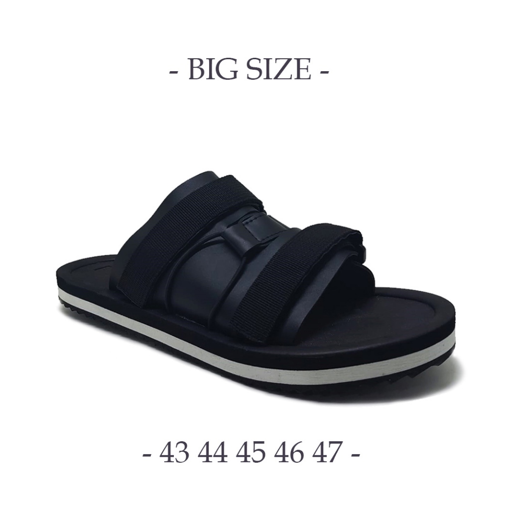 Sendal BIG SIZE 43 44 45 46 47 | Sandal Slop Pria Karet Jumbo - Anti Licin