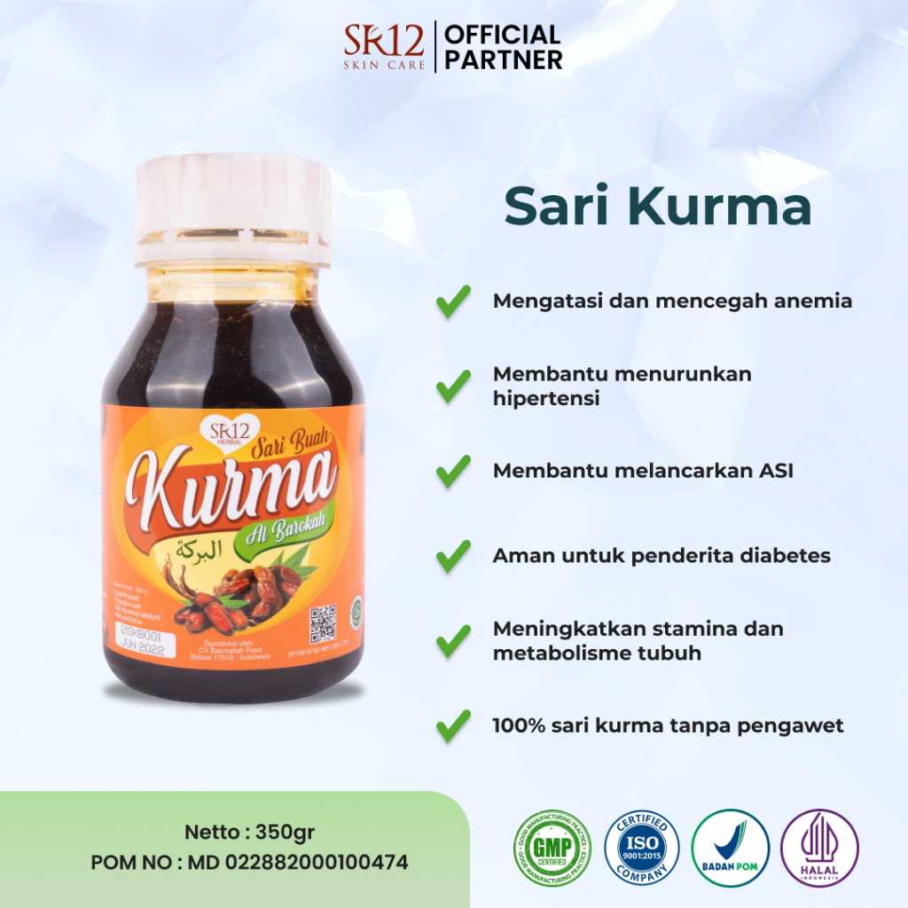 

SARI BUAH KURMA SR12/IMUN BOOSTER/HERBAL ALAMI