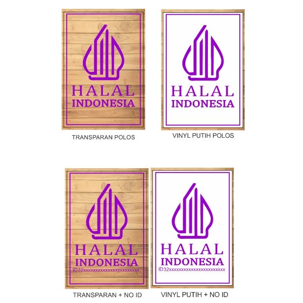 

sticker halal transparan Ukuran A4 dan A5 custom