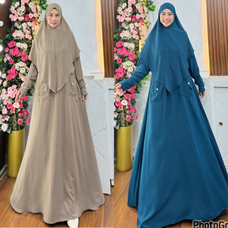 NEW HALIZA SERIES BRAND DZHIRA TERBARU ORIGINAL GAMIS UMRAH/HAJU GAMIS SYARI TERBARU