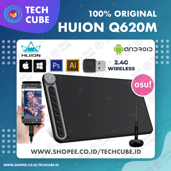 HUION Q620M Wireless Graphic Digital Signature Drawing Tablet Design Alt HS610 Q11K HS611 H950P